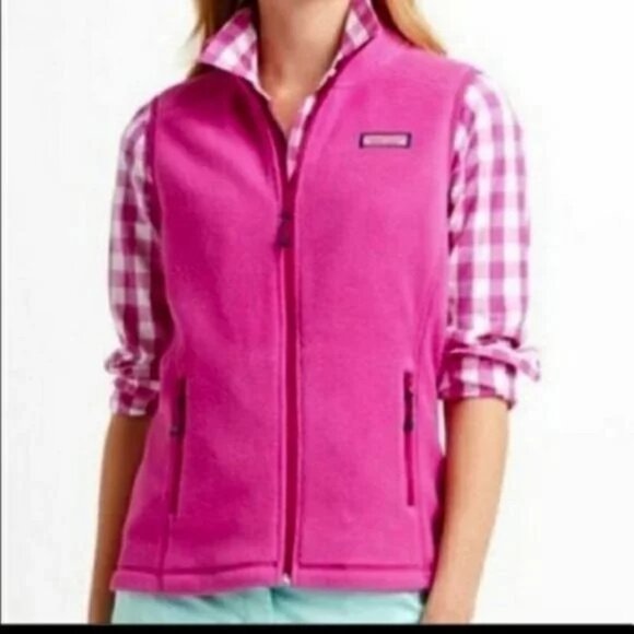 Vineyard Vines Jackets & Blazers - Vineyard Vines Westerly Pink Fleece Vest